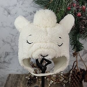 Kids size plush winter animal hat